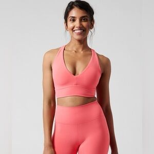 Athelta Transend Bra in Coral Petal
